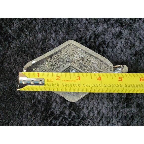 Indiana Glass Tiara Exclusives Sandwich Pattern Cream & Sugar Set Clear 1950s - Picture 8 of 11